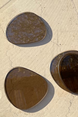 Brown Glass Coaster 4-pack