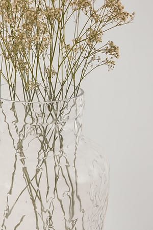Clear Vase structuré en verre
