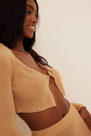 Gold Gilet pailleté