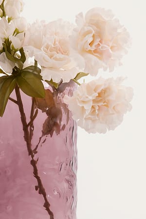 Lilac Vase en verre martelé