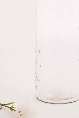 Glass Vase en verre martelé