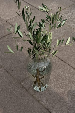 Glass Hammered Urn Glass Vase