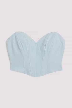 Light Blue Corset décolleté cœur