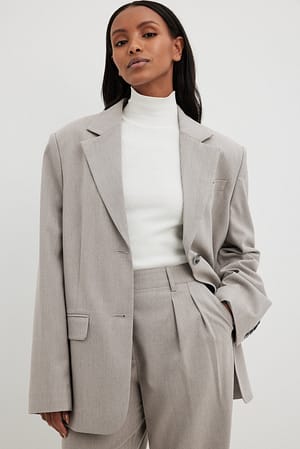 Soft Taupe Blazer surdimensionné
