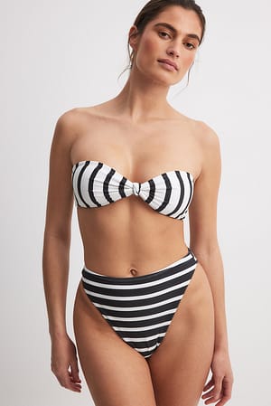 Stripe Culotte de bikini échancrée