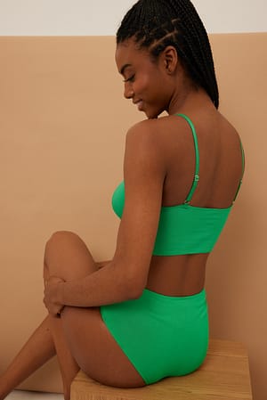 Green Slip taille haute en coton