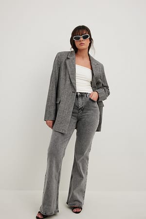 Grey Jean taille haute avec coupe évasée