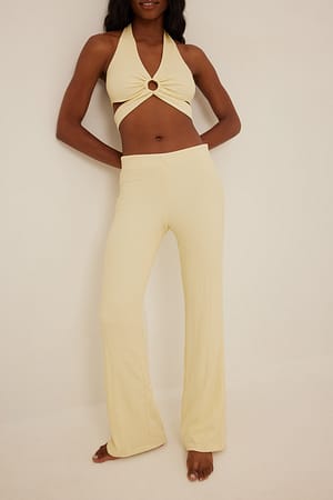 Off White Pantalon taille haute