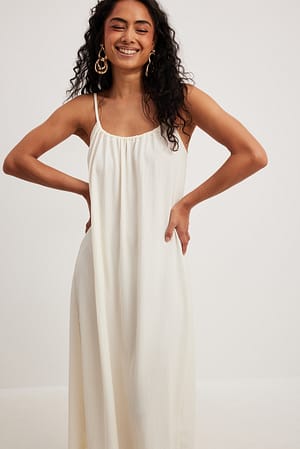Offwhite Robe mi-longue en jersey à fines bretelles