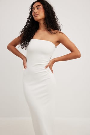 Offwhite Robe tube longue en jersey