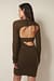 Mini robe tricotée découpage