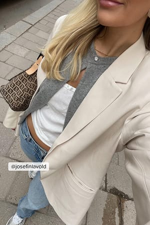 Beige Blazer ajusté
