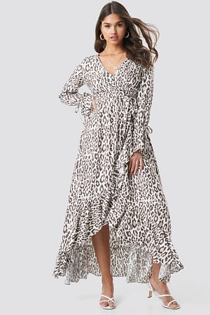 Leopard Kae Sutherland x NA-KD Leopard Maxi Dress