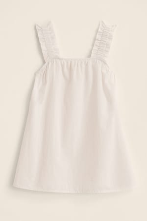 White Robe à volants bio