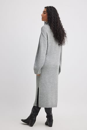Grey Robe mi-longue oversize en maille