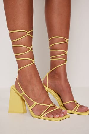 Yellow Knot Detail Heels