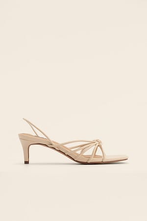 Creme Sandales bride arrière