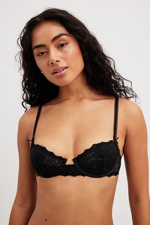 Black Soutien-gorge en dentelle à armature