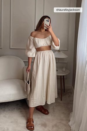 Off White Jupe mi-longue