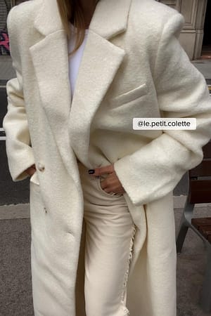 Offwhite Manteau long coupe droite