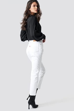 Neutral Levi's 501 Crop Jeans
