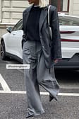 Black Blazer surdimensionné en faux cuir
