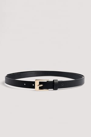 Black Ceinture longue fine