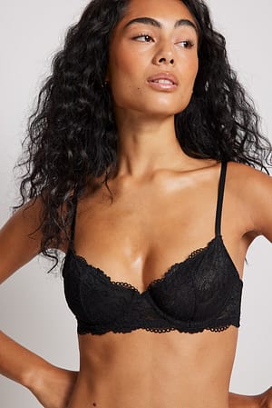 Black Soutien-gorge décolleté en dentelle