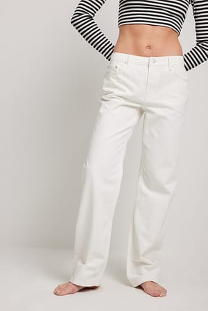 White Jean slim taille basse
