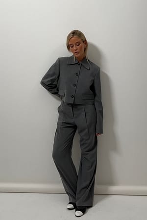 Grey Pantalon taille basse