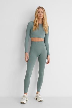Medium Blue MANGO Legging