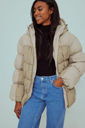 Beige Veste rembourrée