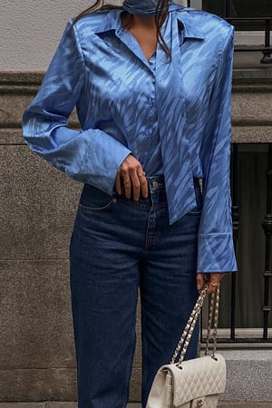 Bel Air Blue Chemise à épaules marquées