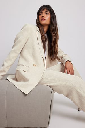 Beige Blazer croisé