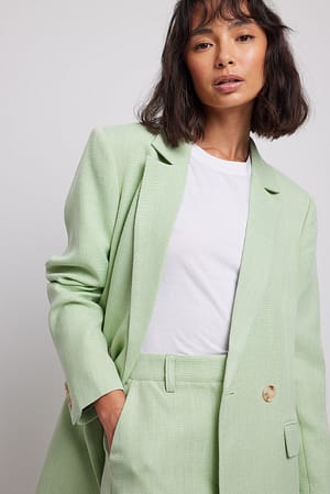 Light Green Blazer croisé