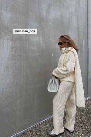 Off White Polo en maille torsadée