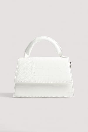 White Mini sac à compartiments