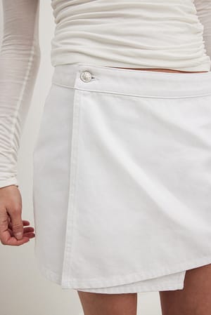 White Mini jupe en jean