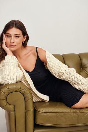 Gardenia Cardigan en maille épaisse