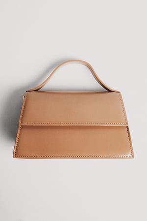 Beige Sac bandoulière avec poignée