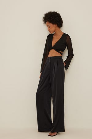 Black Haut portefeuille en maille
