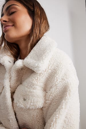 Offwhite Veste Teddy recyclée