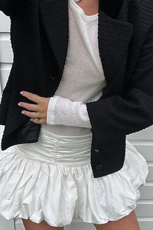 White Jupe courte en coton