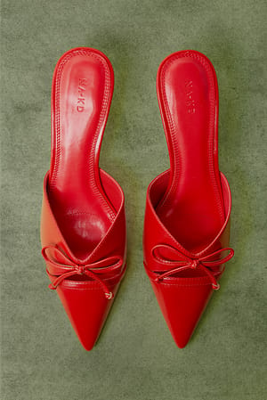 Red Cut Out Pumps