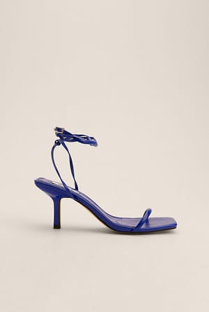 Cobalt Blue Talons aiguilles à bride cheville