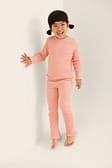 Dusty Pink Pantalon babylock bio côtelé