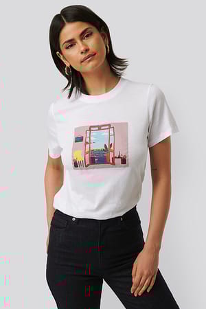 White NA-KD Tee-Shirt