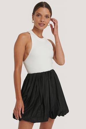 Black NA-KD Trend Jupe Courte Ballon