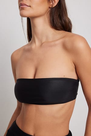 Black Haut de bikini Bandeau recyclé