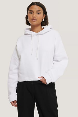 White Hoodie court basique